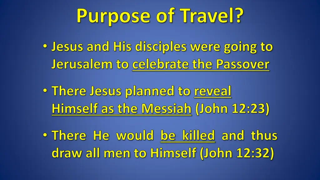 purpose of travel