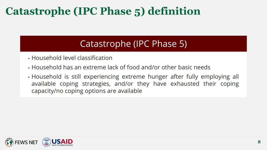 catastrophe ipc phase 5 definition