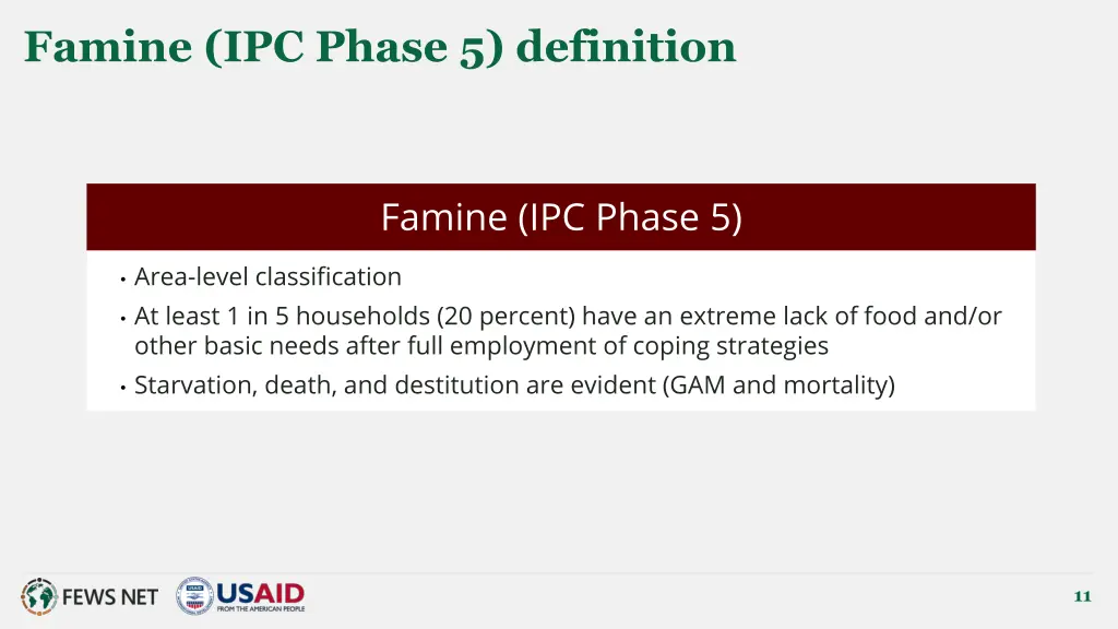 famine ipc phase 5 definition