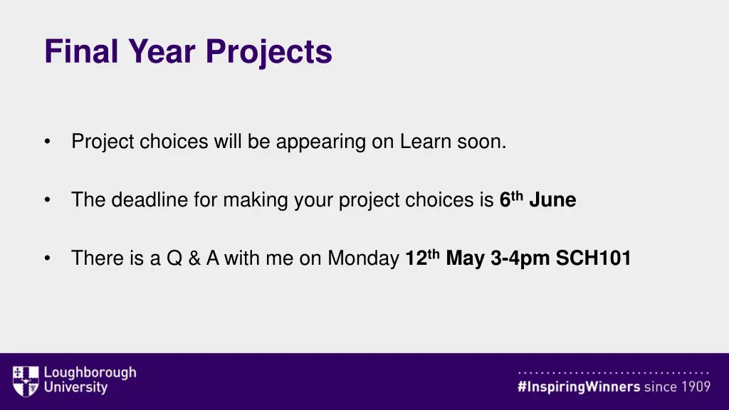 final year projects