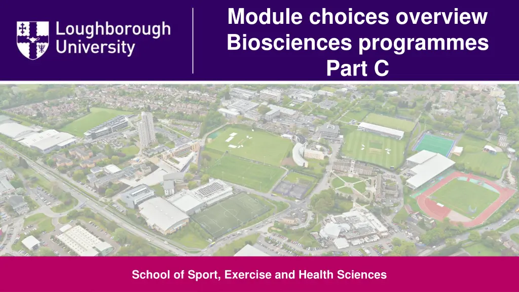 module choices overview biosciences programmes