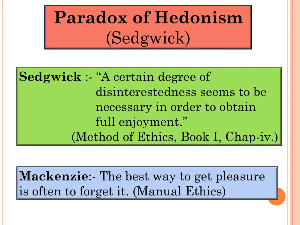 paradox of hedonism sedgwick