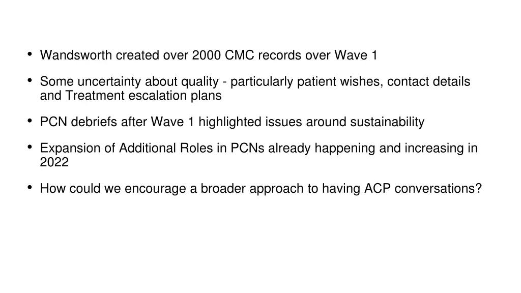 wandsworth created over 2000 cmc records over
