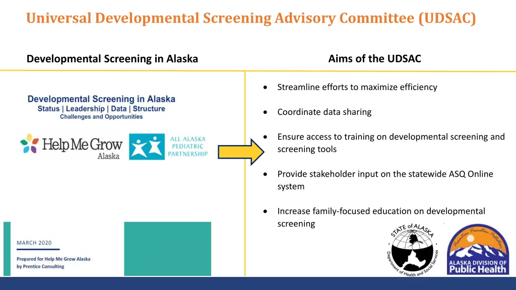 universal developmental screening advisory