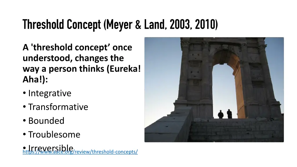 threshold concept meyer land 2003 2010