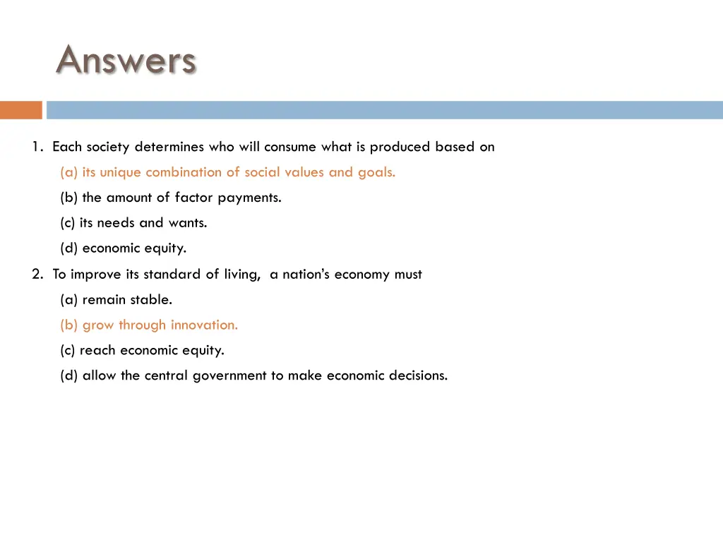 answers