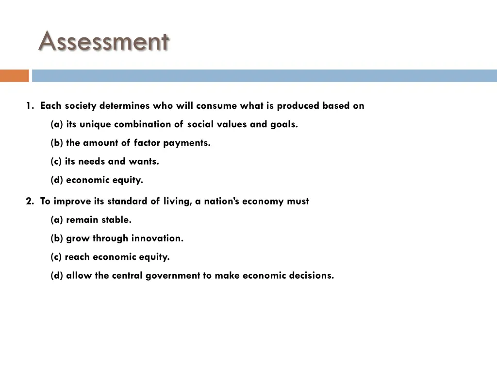 assessment