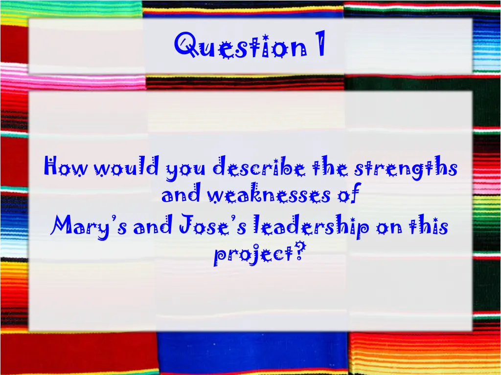 question 1