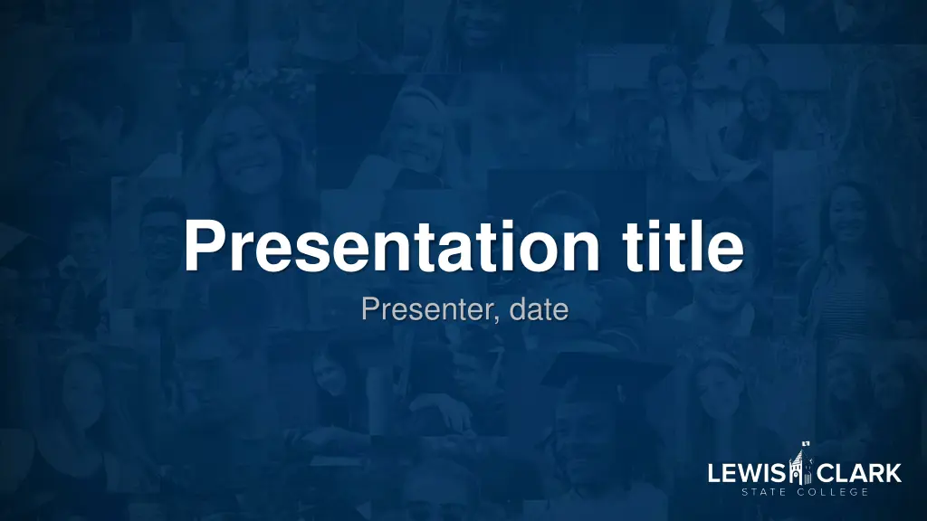 presentation title presenter date