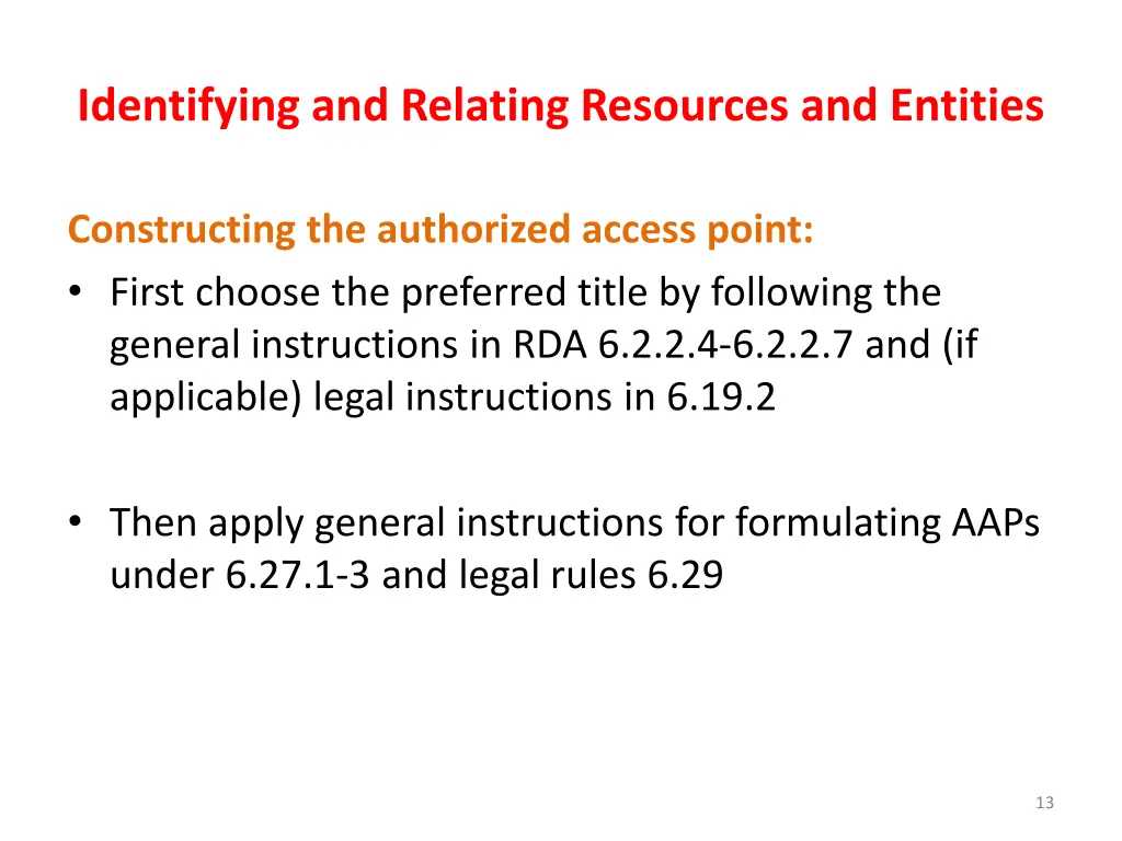 identifying and relating resources and entities 11