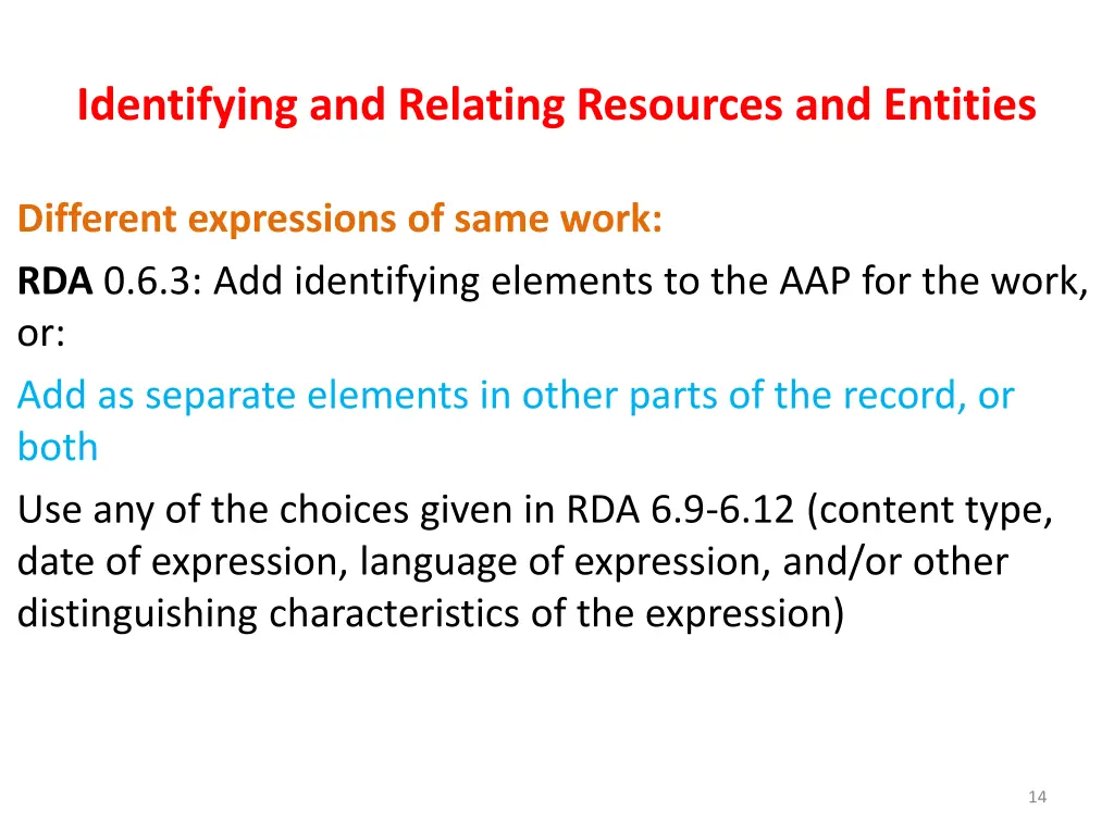 identifying and relating resources and entities 12