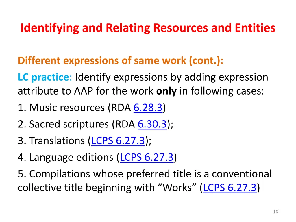 identifying and relating resources and entities 14