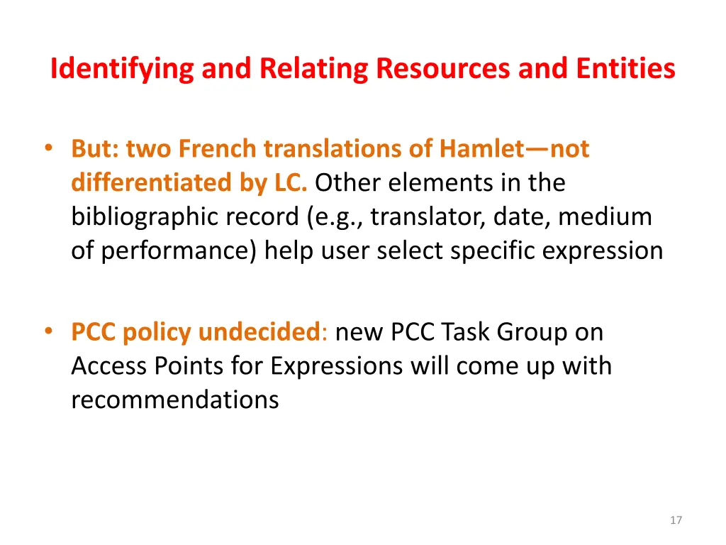 identifying and relating resources and entities 15
