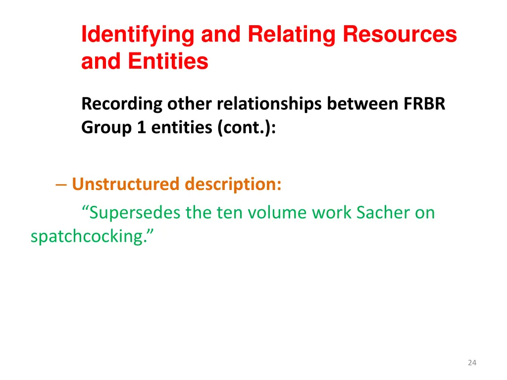 identifying and relating resources and entities 22