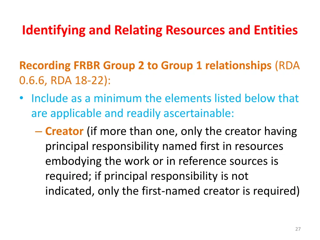 identifying and relating resources and entities 25