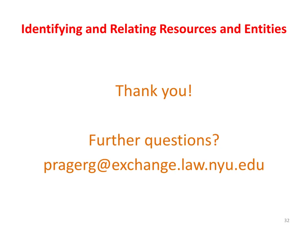 identifying and relating resources and entities 30
