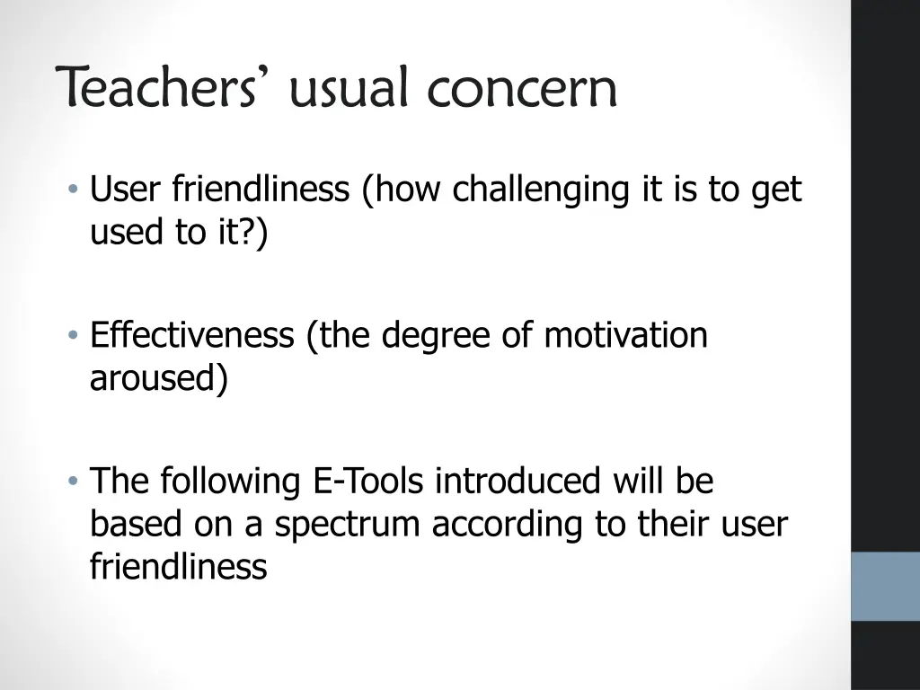 teachers usual concern