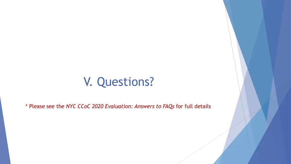 v questions