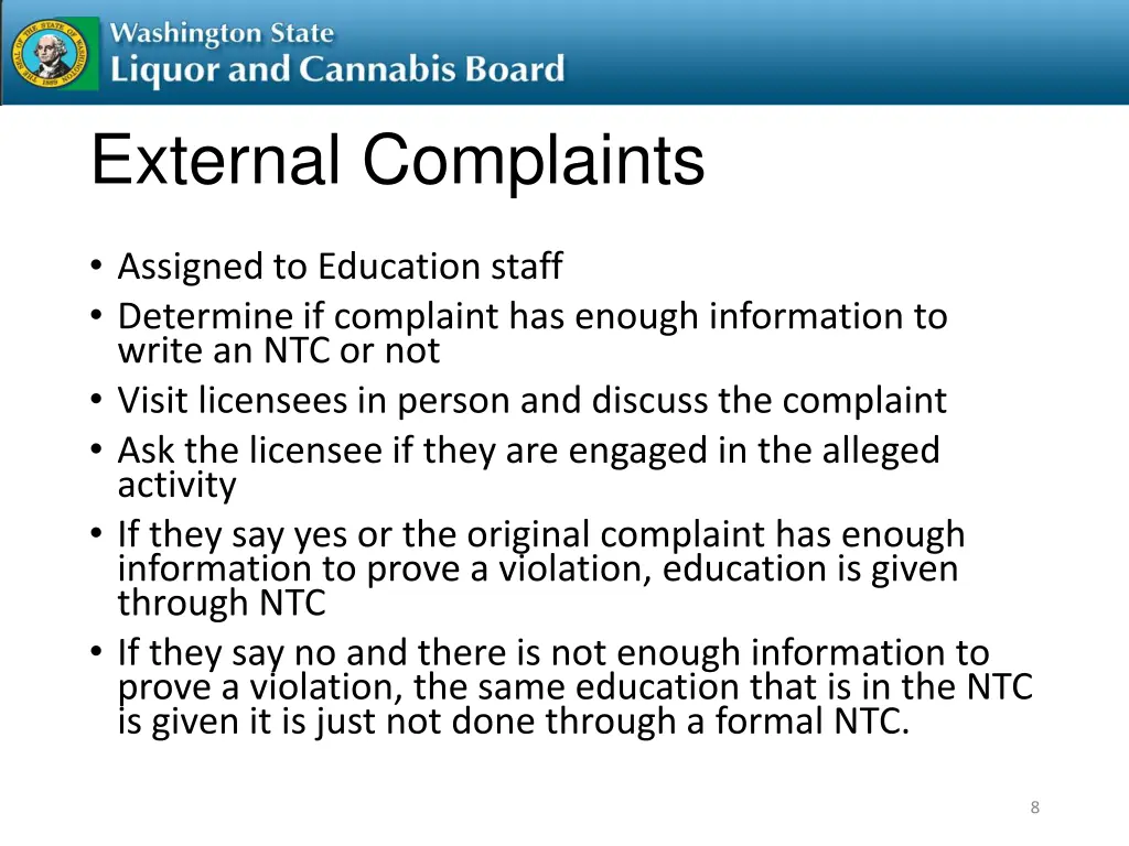 external complaints