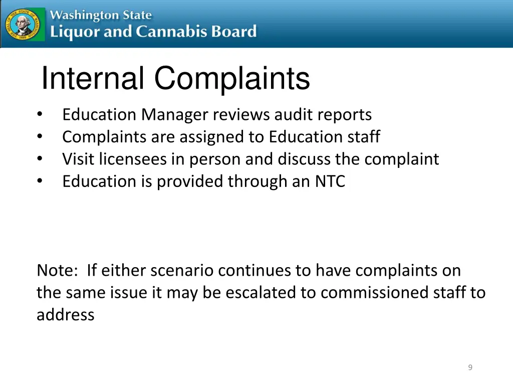 internal complaints education manager reviews