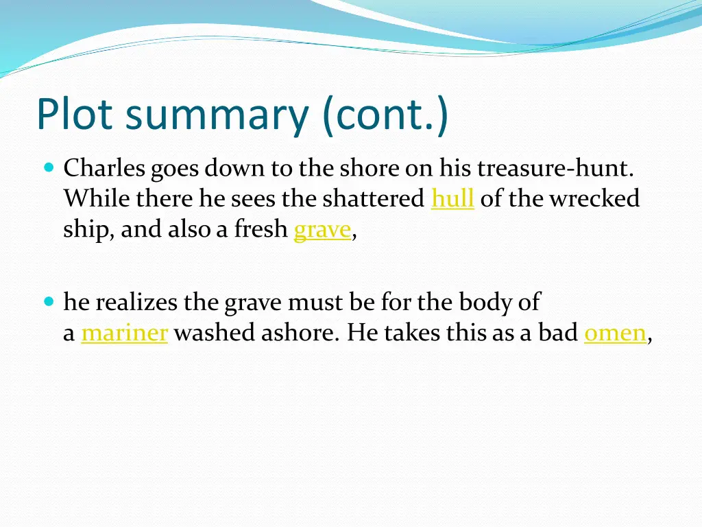 plot summary cont 1