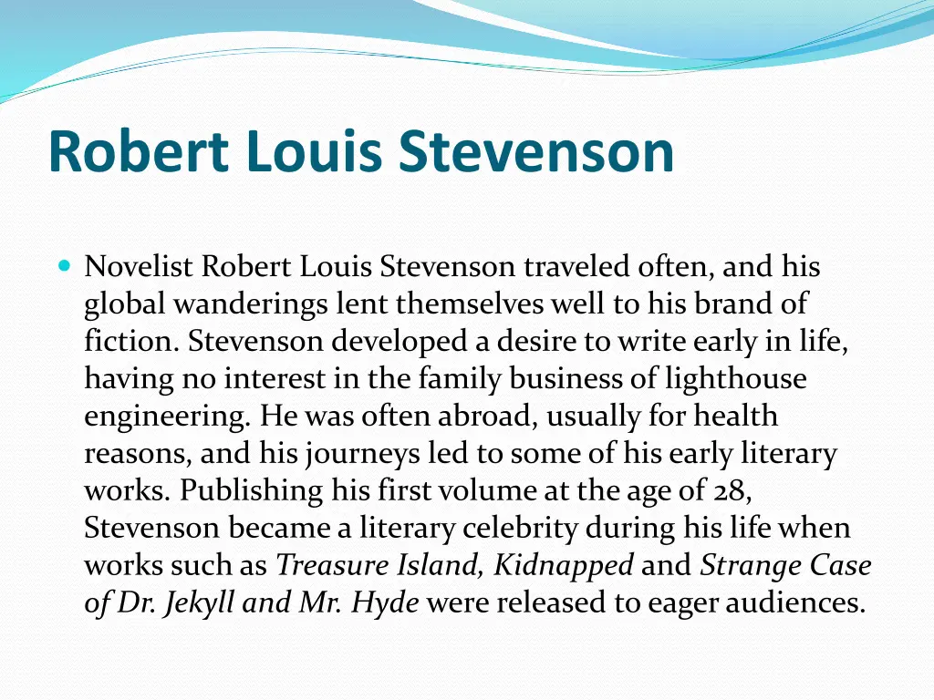 robert louis stevenson 1