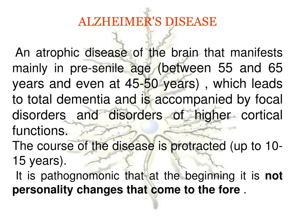 alzheimer s disease