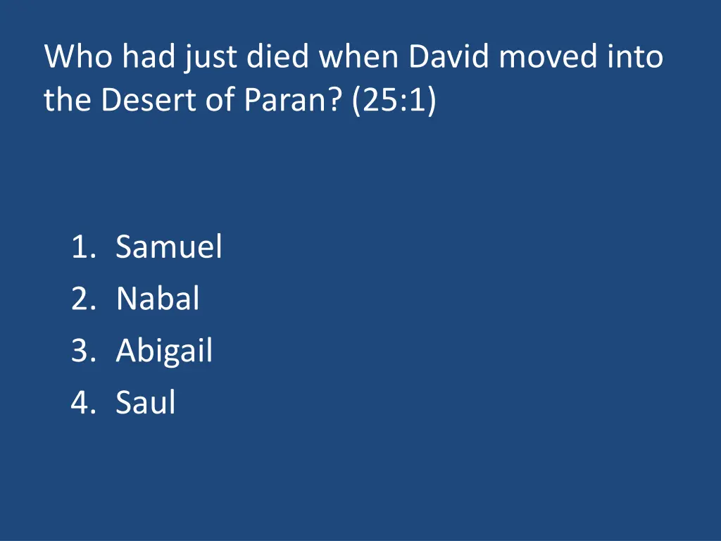 who had just died when david moved into