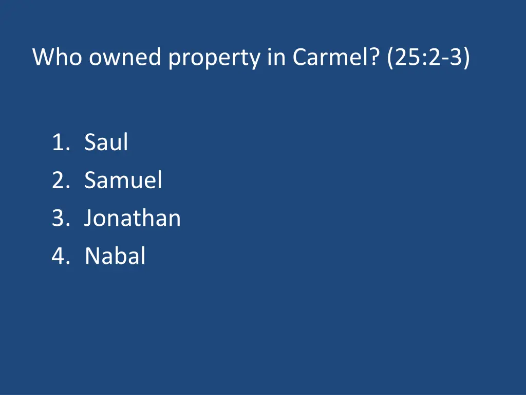 who owned property in carmel 25 2 3