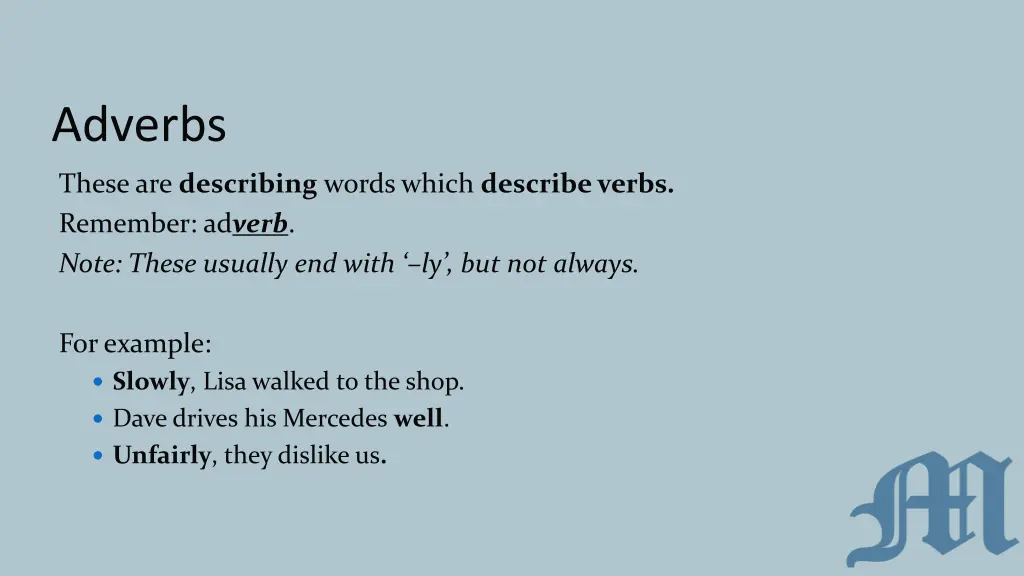 adverbs