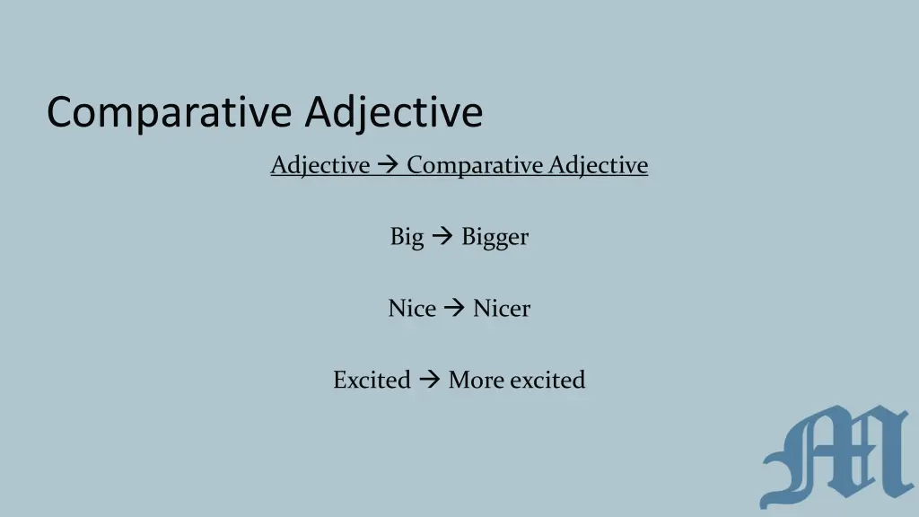 comparative adjective
