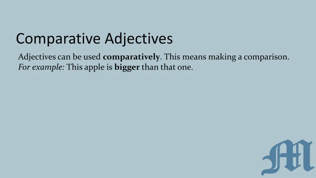 comparative adjectives
