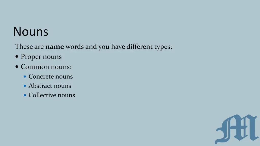nouns