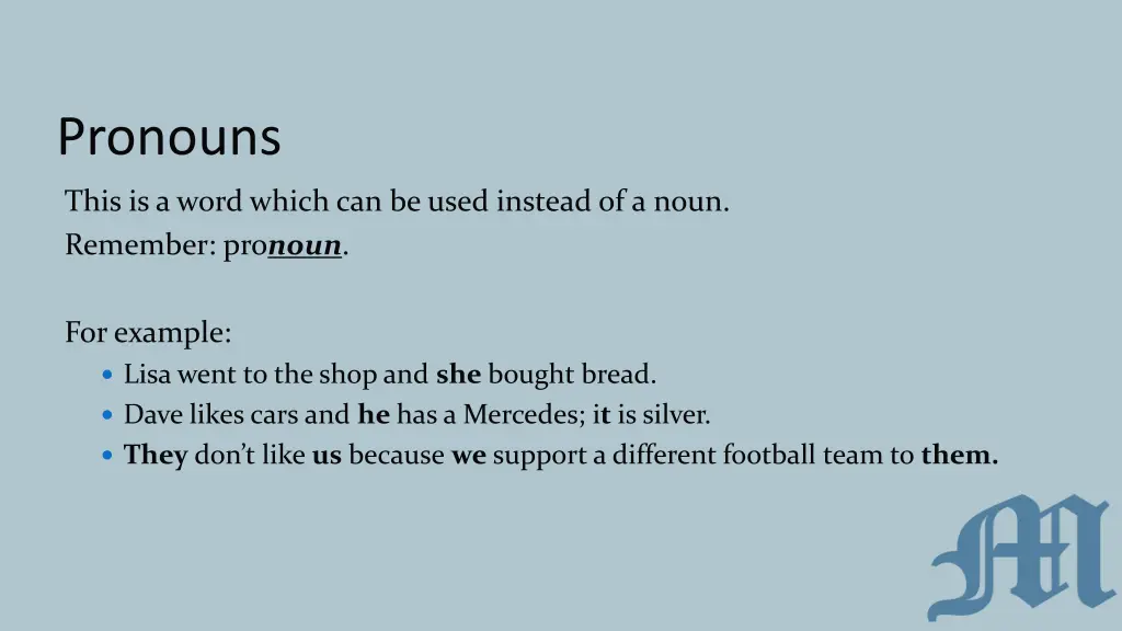 pronouns 1