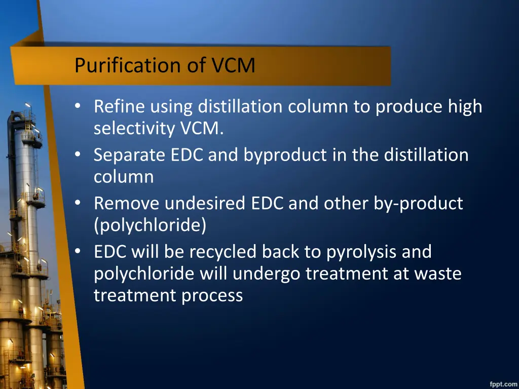 purification of vcm
