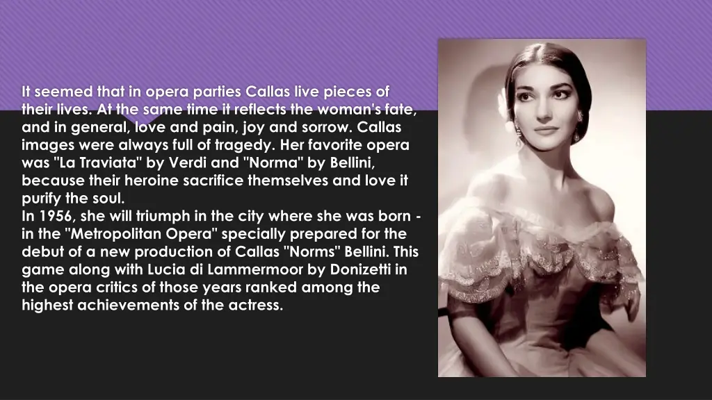 it seemed that in opera parties callas live