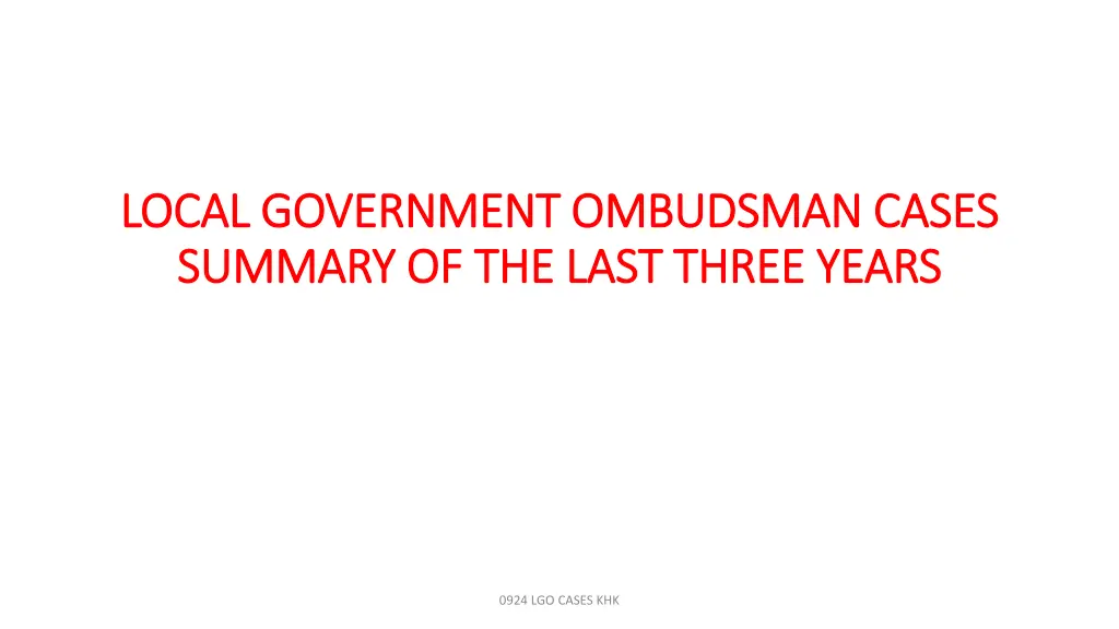 local government ombudsman cases local government