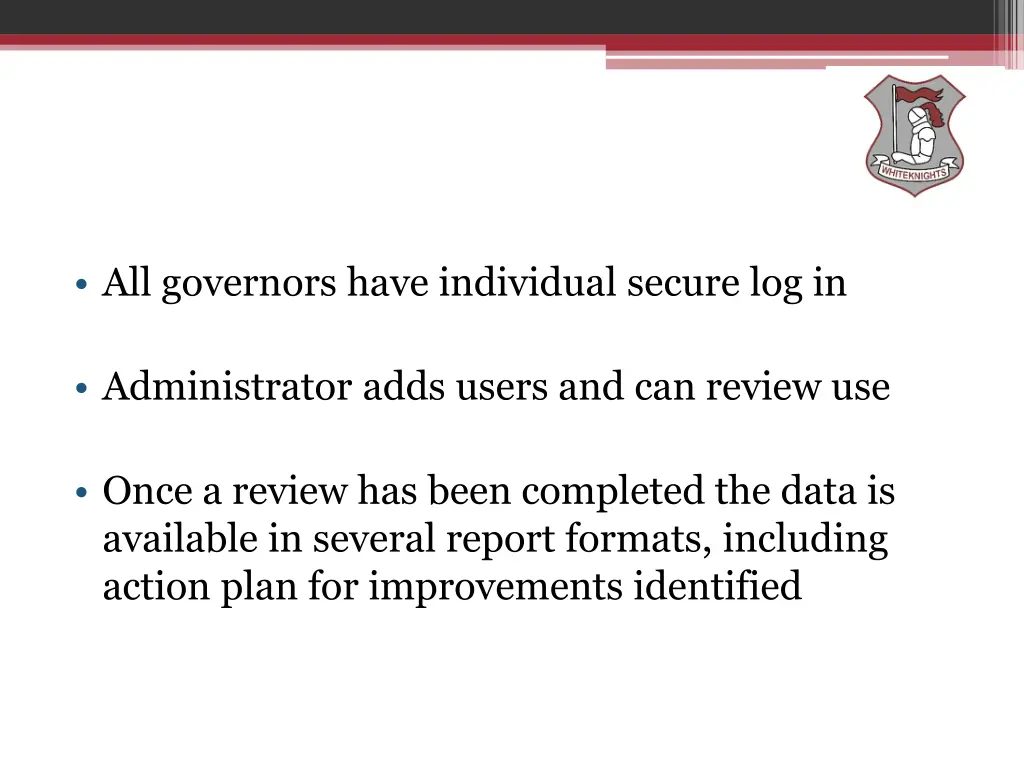 all governors have individual secure log in