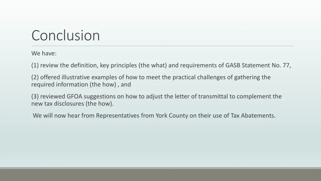 conclusion