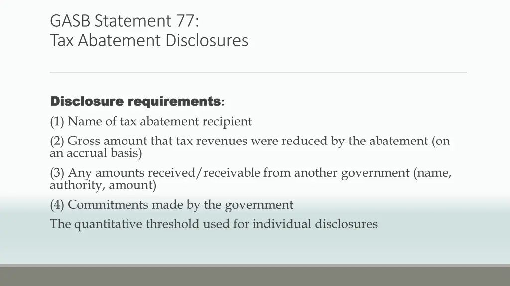 gasb statement 77 tax abatement disclosures 5