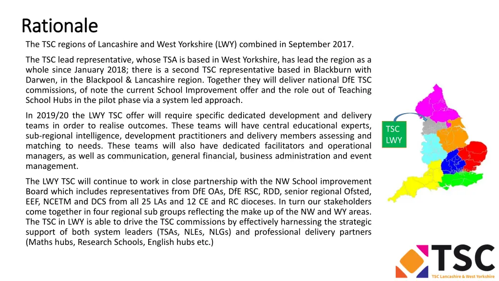 rationale rationale the tsc regions of lancashire