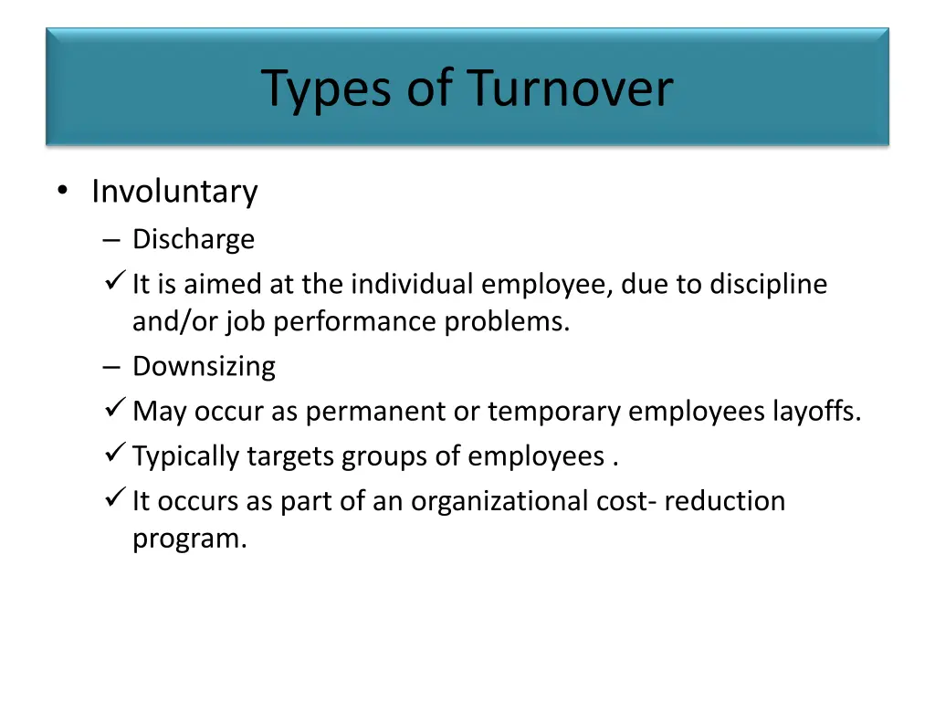 types of turnover 2