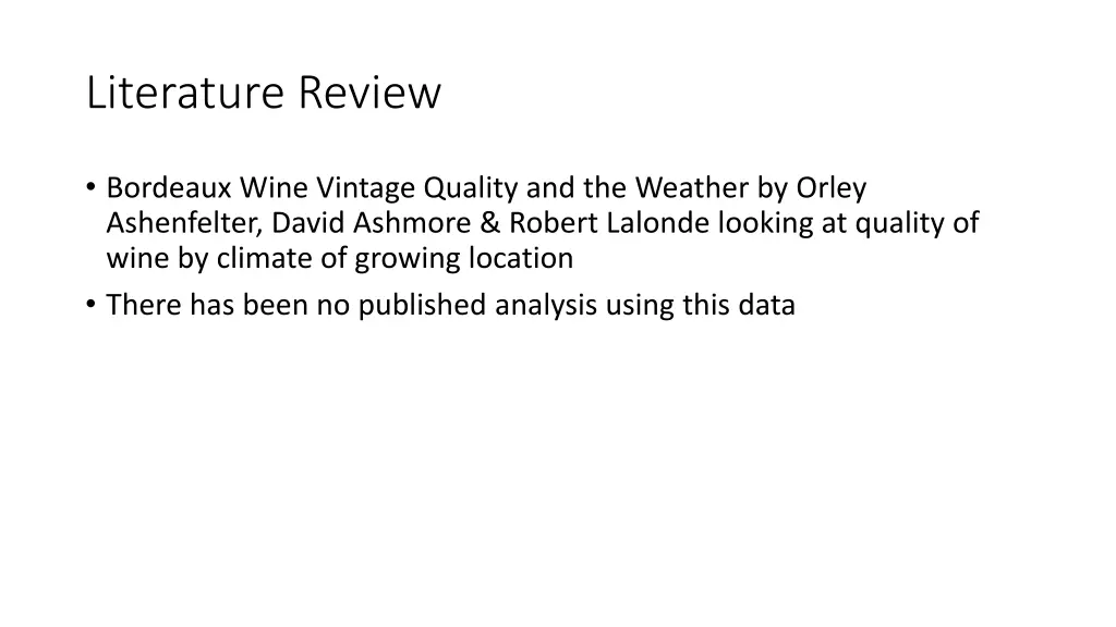 literature review
