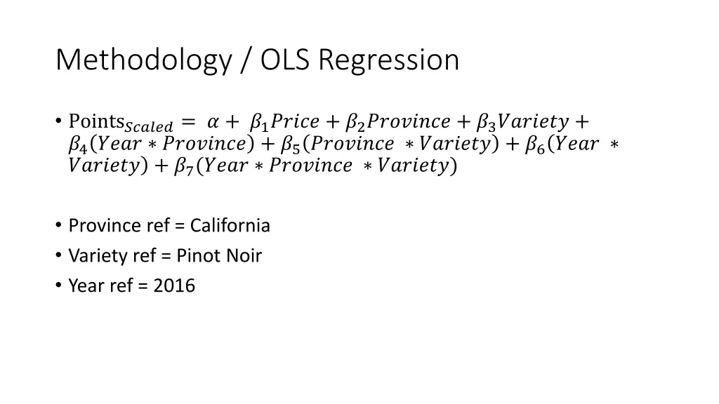 methodology ols regression