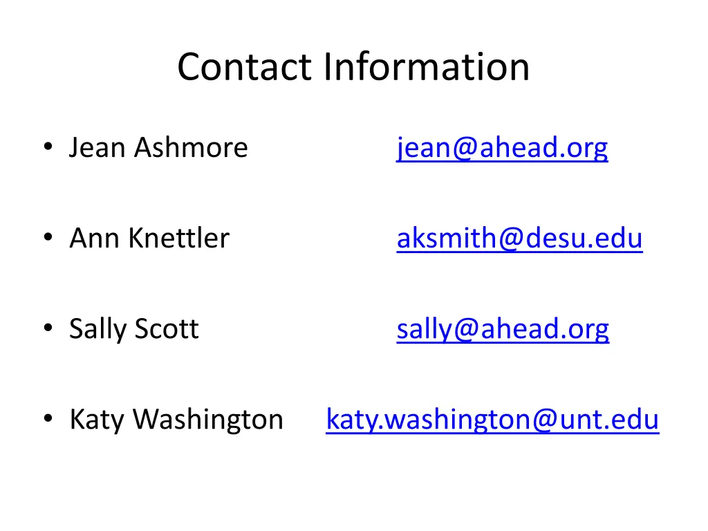 contact information