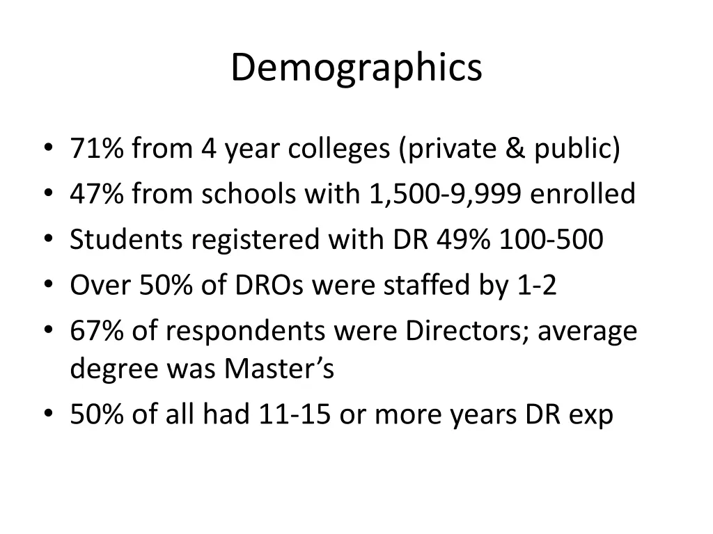 demographics