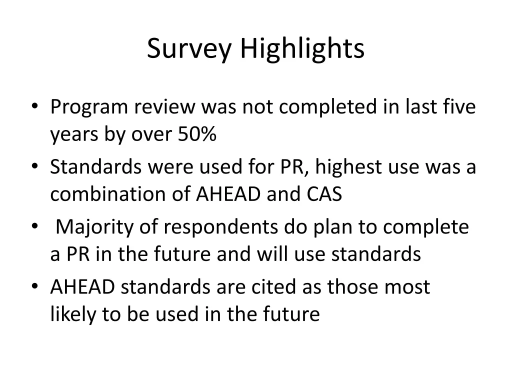 survey highlights