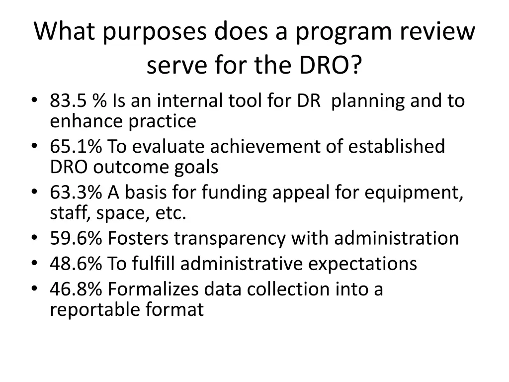 what purposes does a program review serve