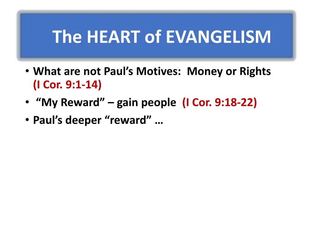 the heart of evangelism 1