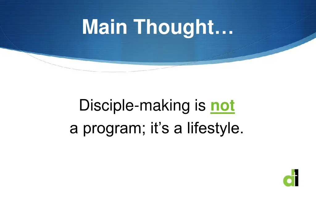main thought